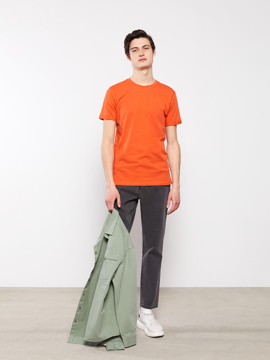 T-shirt pour Hommes en Jersey à Col Rond