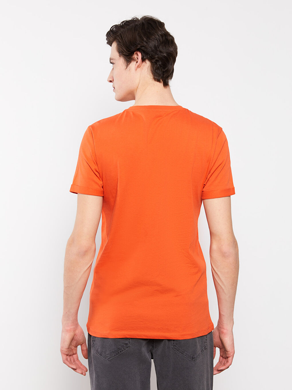 T-shirt pour Hommes en Jersey à Col Rond-4