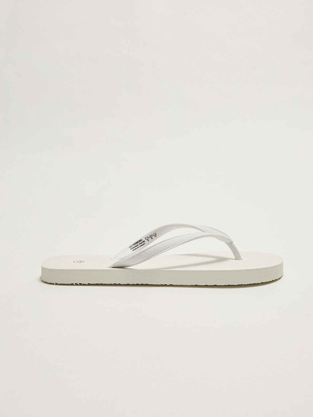 Beyaz Parmak Arası Kadın Plaj Terliği-1