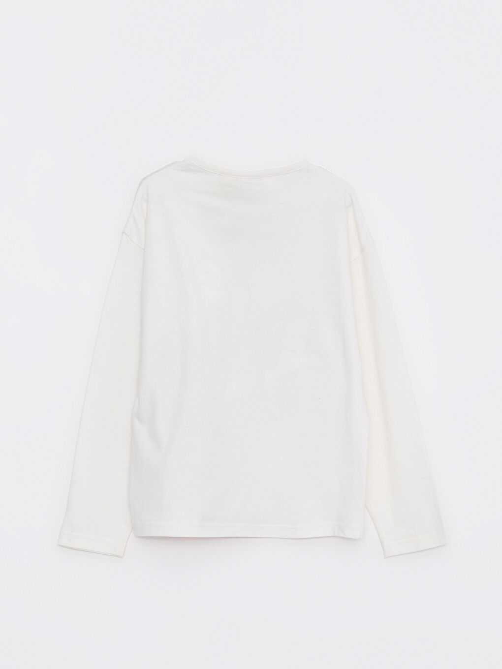 Crew Neck Minnie Mouse Printed Long Sleeve Cotton Girls T-Shirt-1