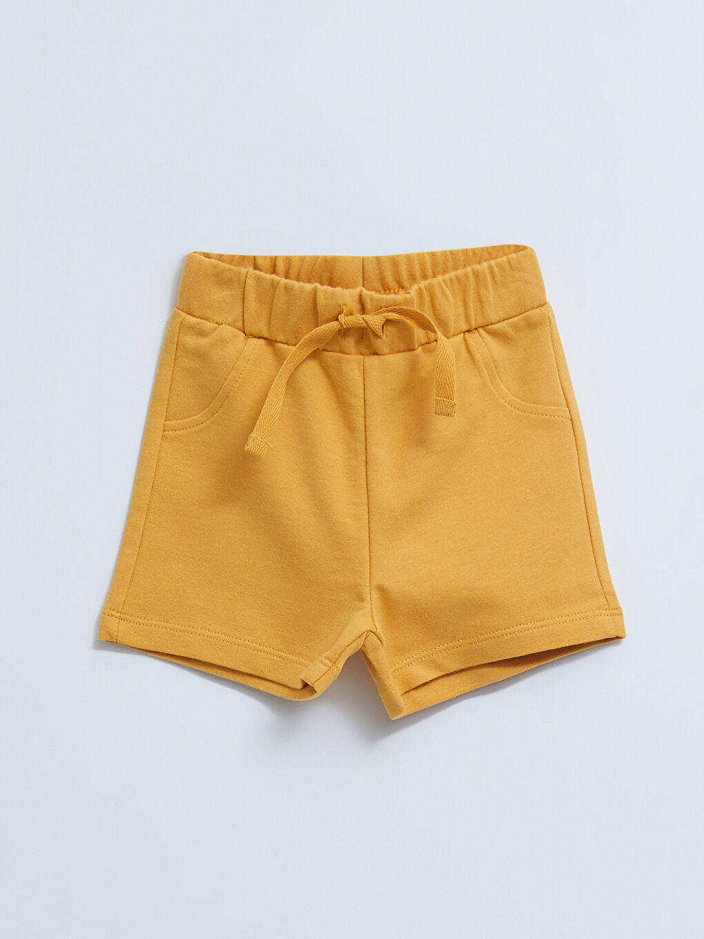 Sarı Bisiklet Yaka Kısa Kollu Baskılı Erkek Bebek Tişört ve Şort 2'li Takım-3