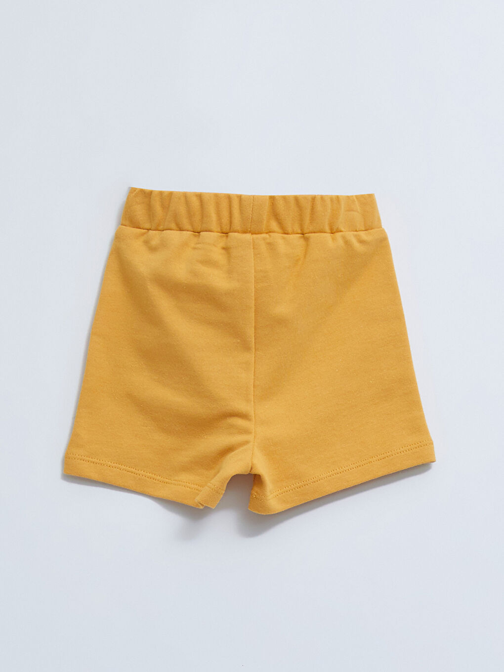 Sarı Bisiklet Yaka Kısa Kollu Baskılı Erkek Bebek Tişört ve Şort 2'li Takım-4