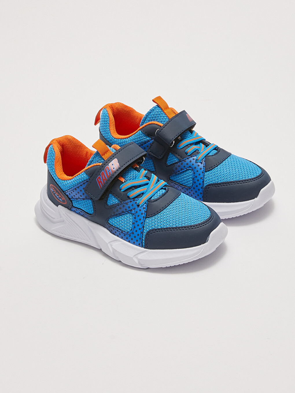 Color Block Laces & Hook-and-Loop Boys' Sneakers