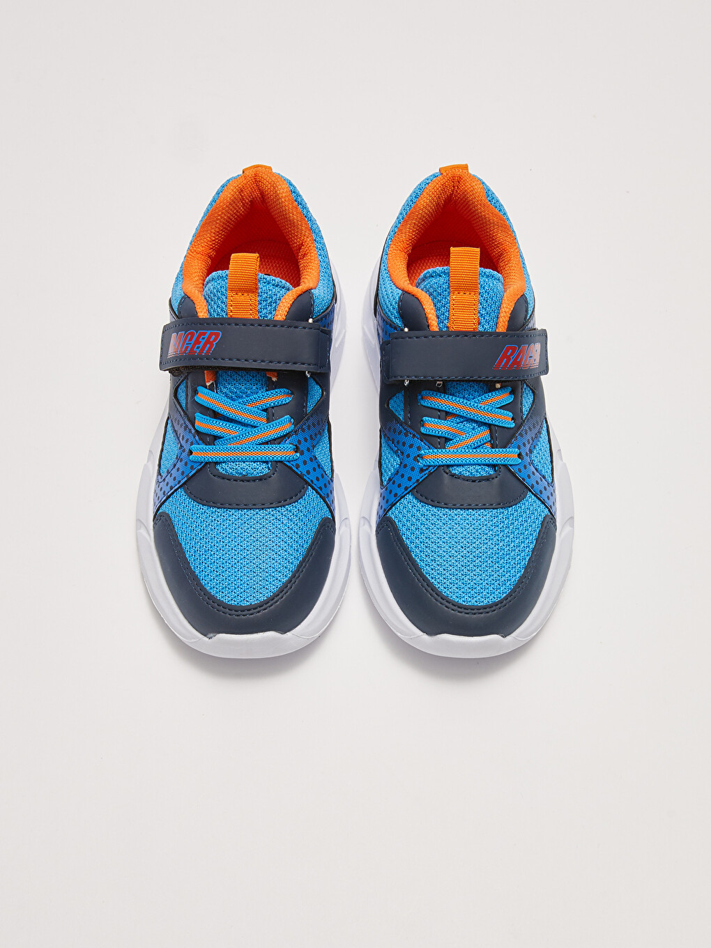 Color Block Laces & Hook-and-Loop Boys' Sneakers-2