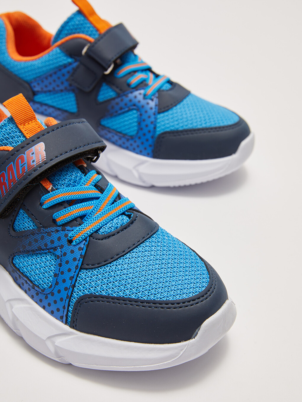 Color Block Laces & Hook-and-Loop Boys' Sneakers-3