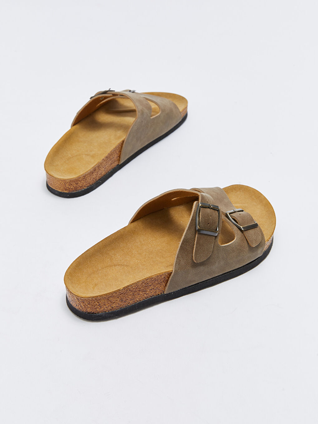 LC Waikiki Double Band Buckle Detailed Boy Slippers -S2BO27Z4-CT9