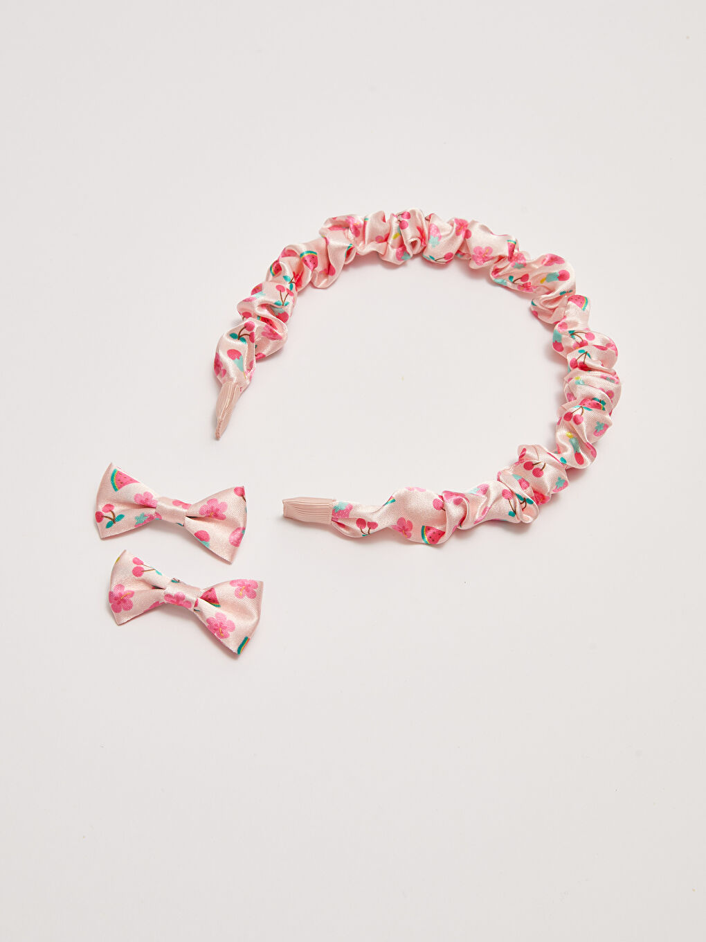 Karışık Meyve Baskılı Kız Çocuk Toka Seti 3'lü-1