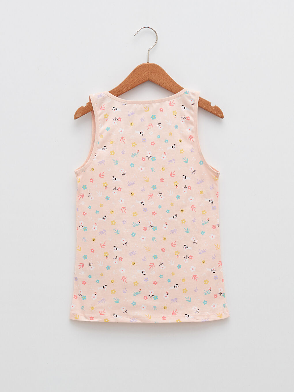 Crew Neck Printed Cotton Girl Singlet 2-Pack-2