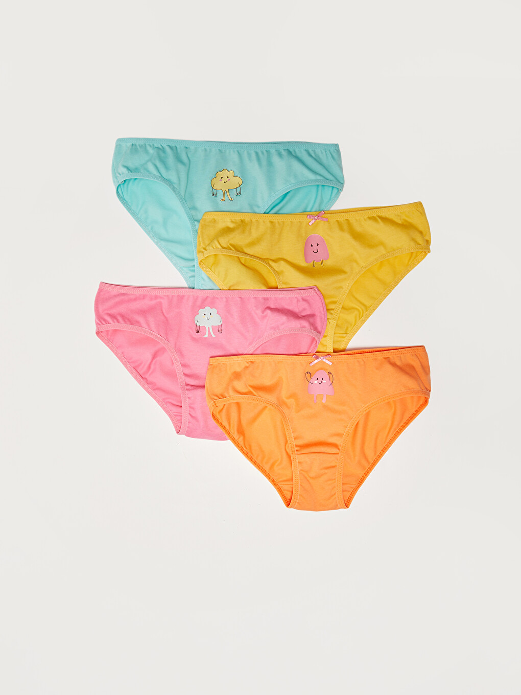 Printed Cotton Girl Panties 4-pack
