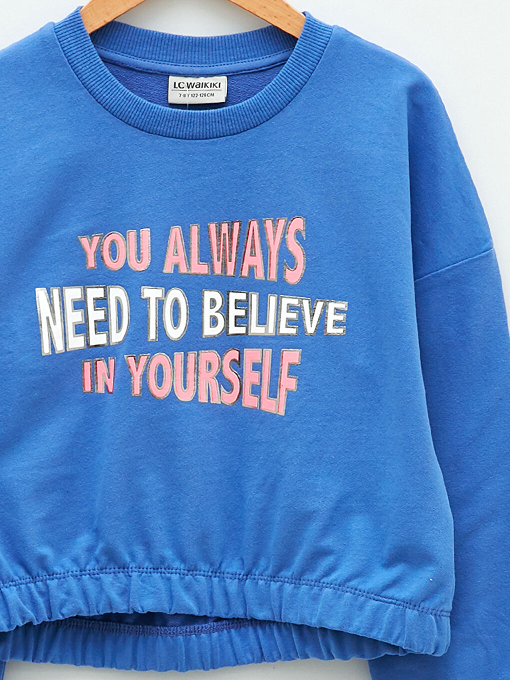 Crew Neck Printed Long Sleeve Girls' Sweatshirt-2