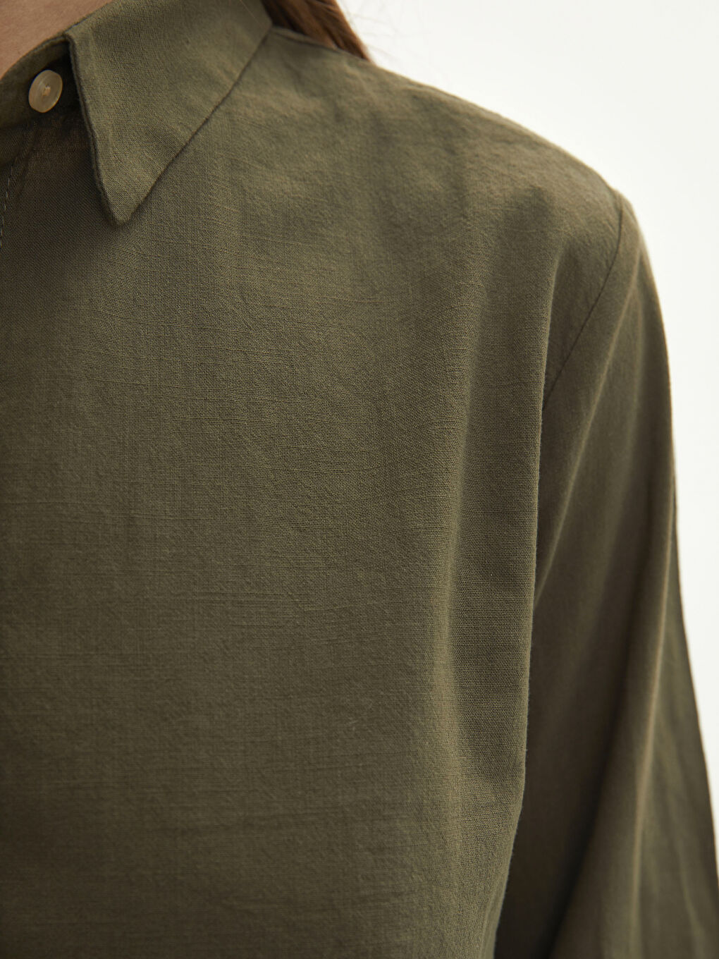 Plain Long Sleeve Women's Shirt Tunic-3