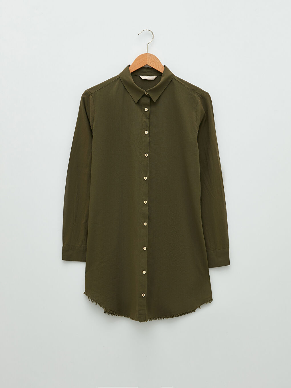 Plain Long Sleeve Women's Shirt Tunic-5