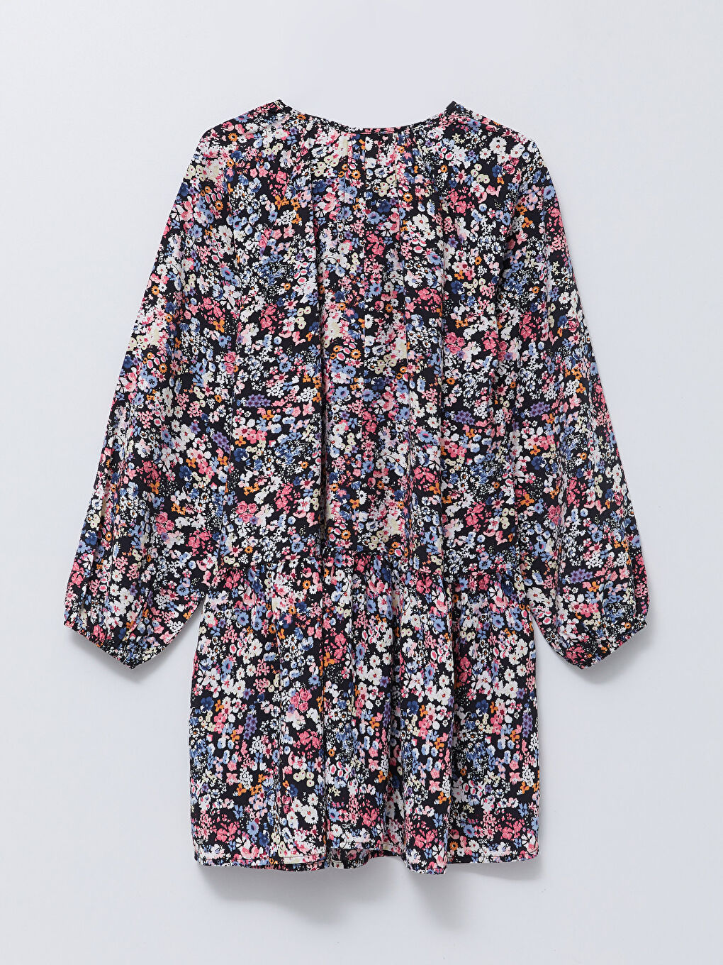 Crew Neck Floral Long Sleeve Women's Tunic-6