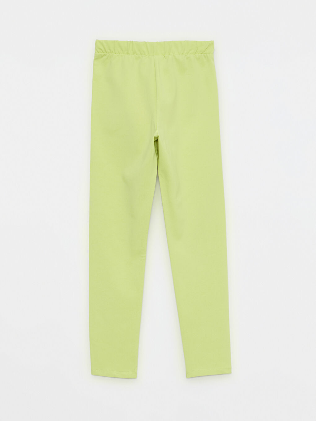 Yeşil Beli Lastikli Baskılı Pamuklu Kız Çocuk Tayt-1