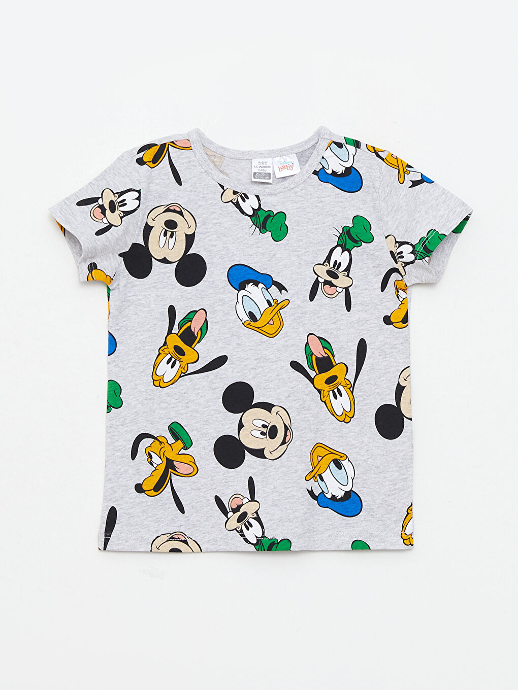 Crew Neck Short Sleeve Disney Printed Baby Boy Pajamas Set-1