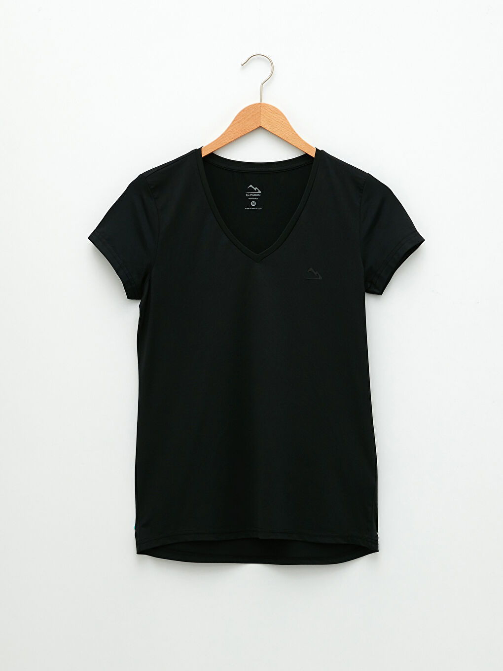 تيشيرت خارجي مطبوع بياقة على شكل حرف V وكم قصير للسيدات-4