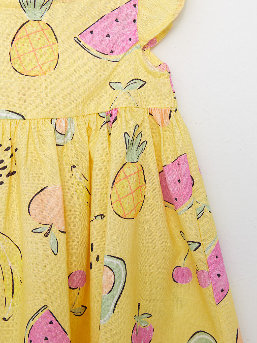 Crew Neck Printed Cotton Baby Girl Dress-1