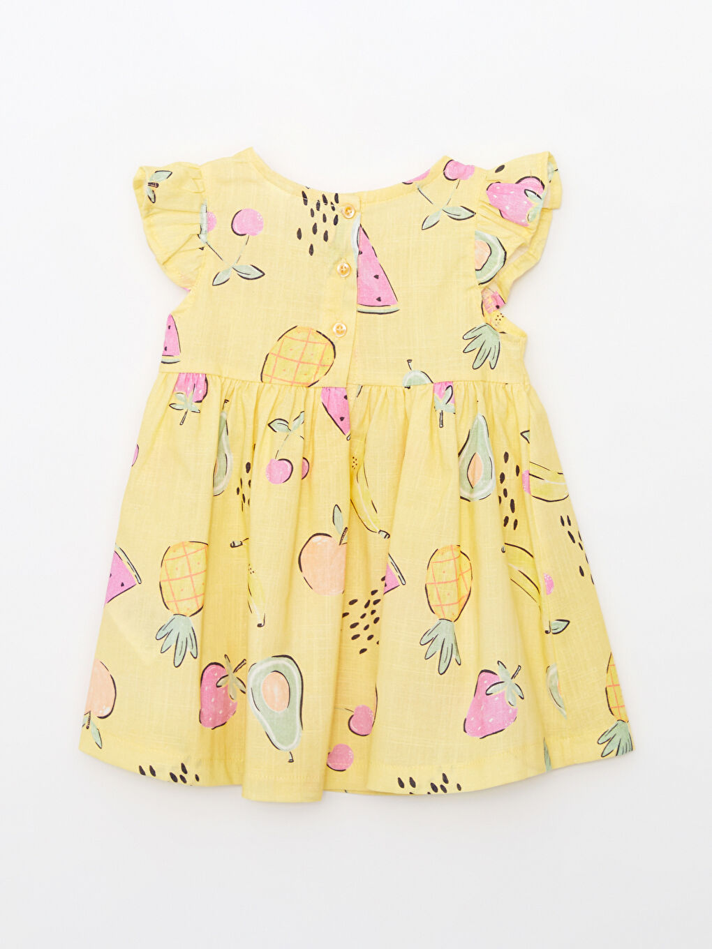 Crew Neck Printed Cotton Baby Girl Dress-2