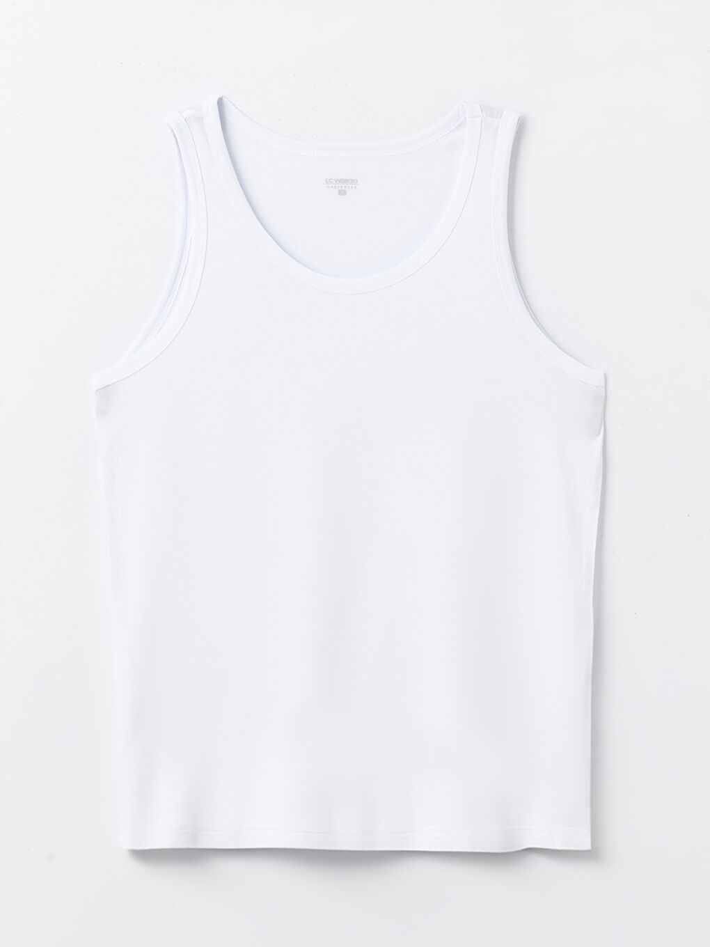 Beyaz U Yaka Basic Pamuklu Erkek Atlet 2'li-5