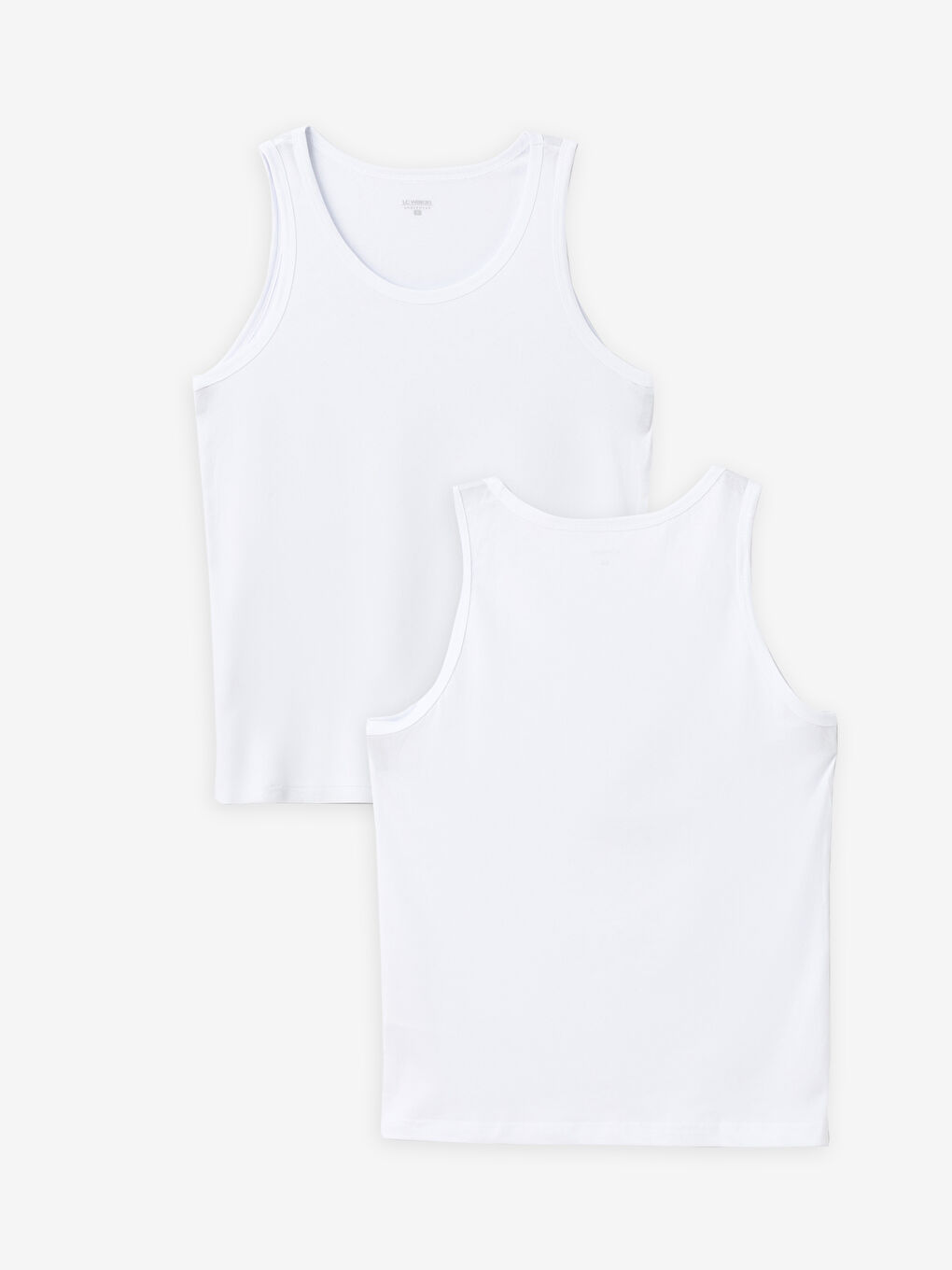 Beyaz U Yaka Basic Pamuklu Erkek Atlet 2'li