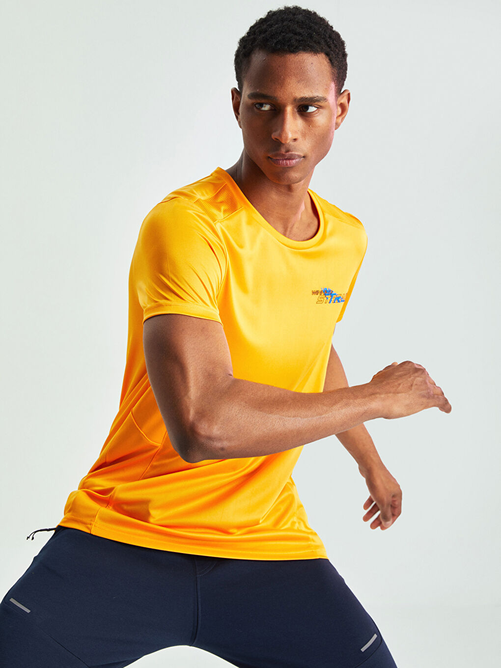 Футболка спортивная мужская с принтом, круглый вырез, короткий рукав