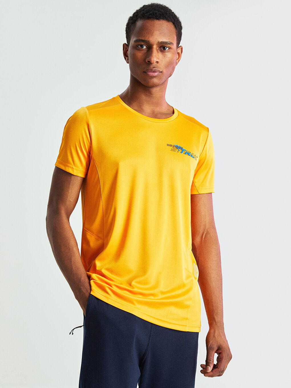 Футболка спортивная мужская с принтом, круглый вырез, короткий рукав-1