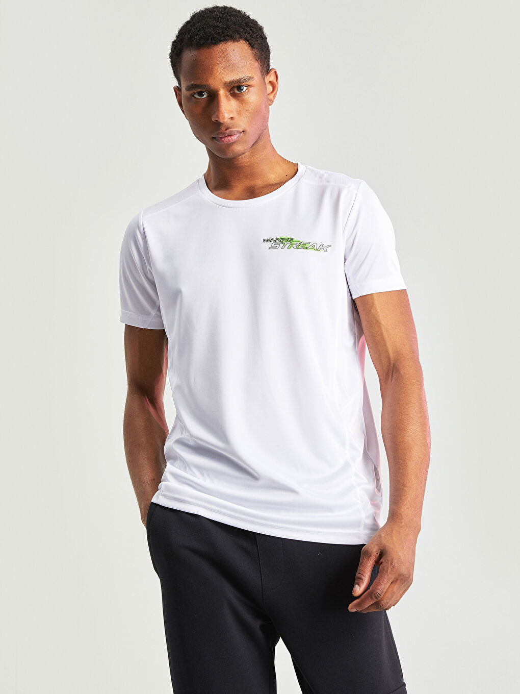 Футболка спортивная мужская с принтом, круглый вырез, короткий рукав-1