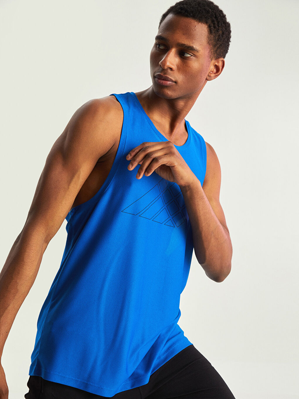 Crew Neck Printed Men's Sleeveless T-Shirt