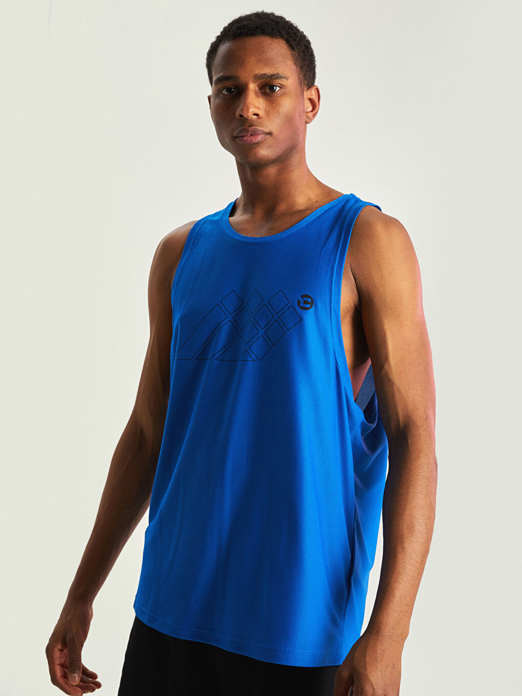 Crew Neck Printed Men's Sleeveless T-Shirt-1