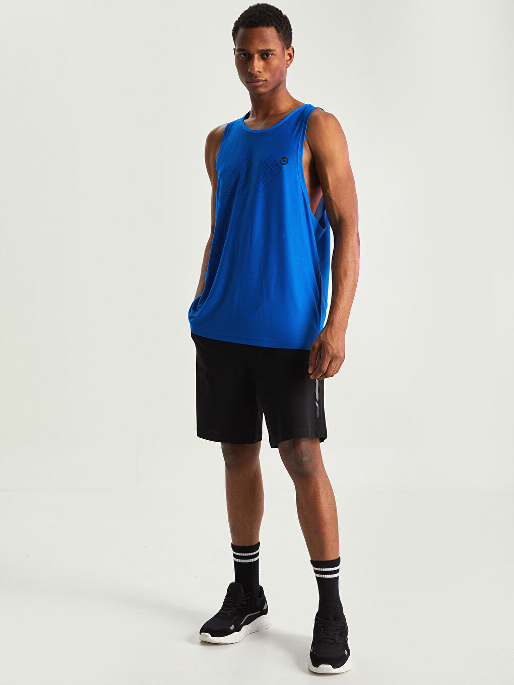 Crew Neck Printed Men's Sleeveless T-Shirt-2