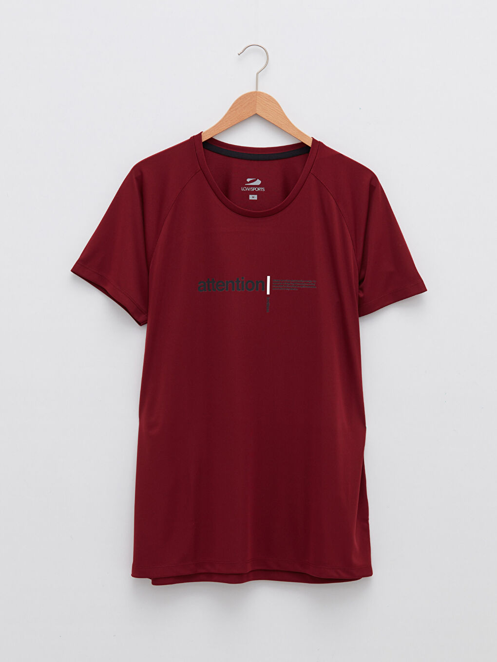 Bordo Bisiklet Yaka Kısa Kollu Erkek Spor Tişört-5