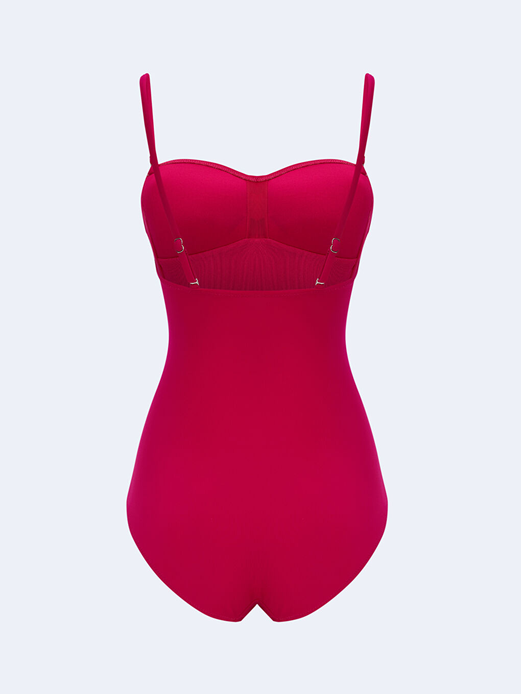 Fuşya Düz Dolgusuz Kadın Mayo-1