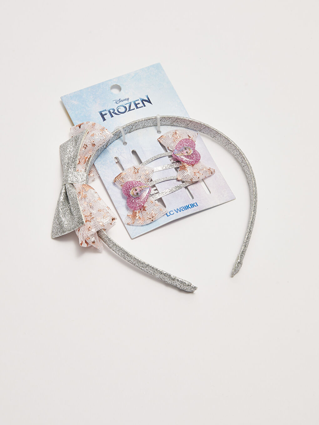 LCW ACCESSORIES Karişik Frozen Lisanslı Parlak Görünümlü Fiyonklu Toka Seti 3'lü
