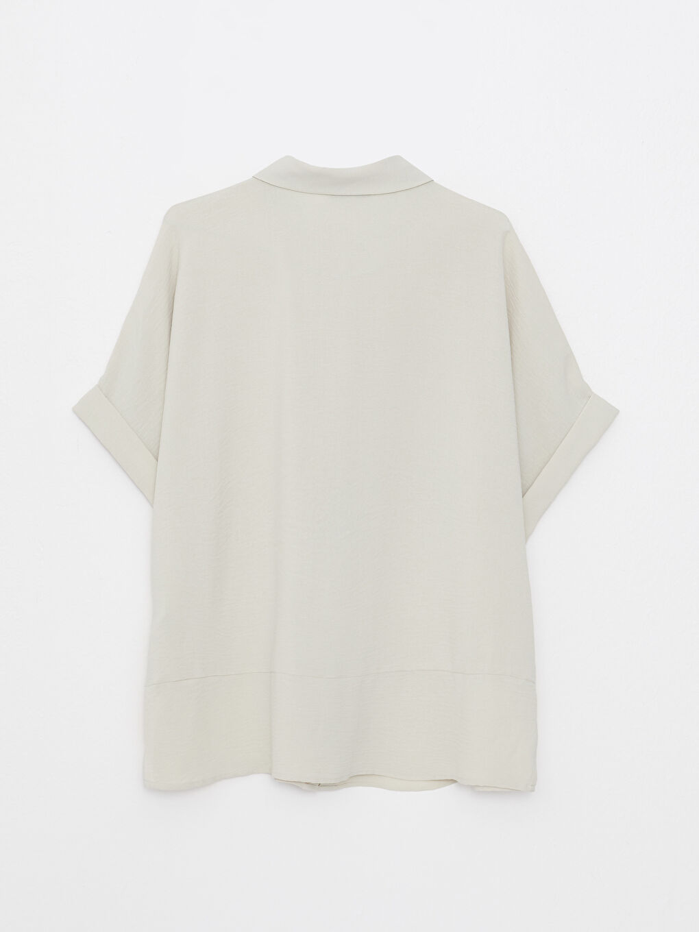 Front Button Closure Straight Short Sleeve Women's Shirt -S2BQ46Z8-FZJ