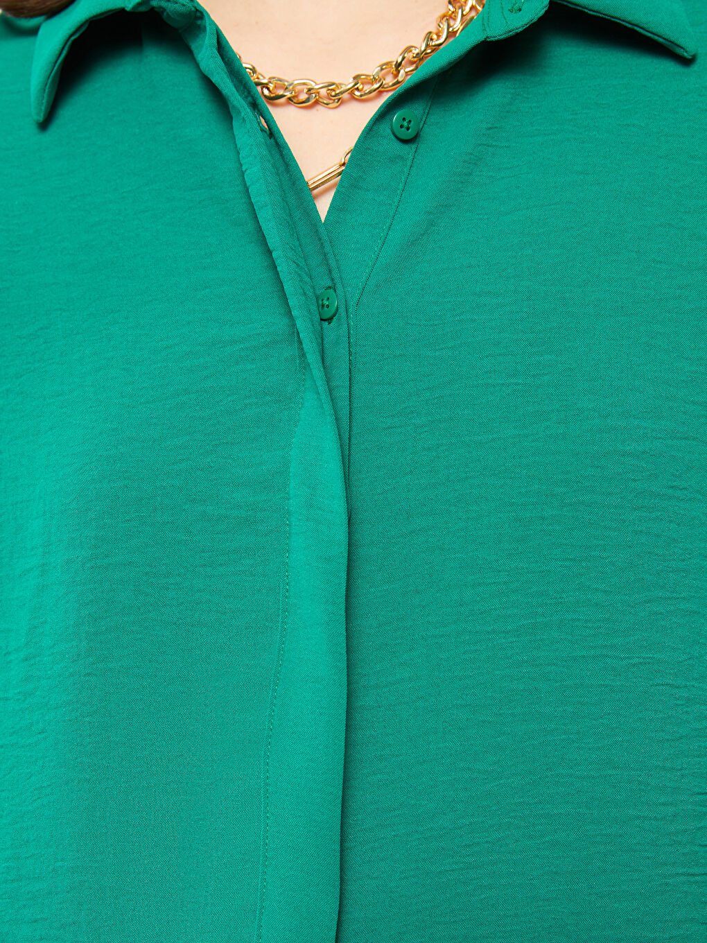 Chemise Femme à Manches Courtes Droite avec Fermeture à Boutons sur le Devant-5