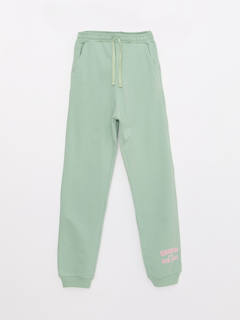 بنطلون رياضي بناتي مطبوع بخصر مرن