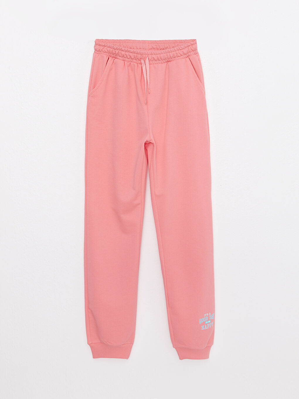 بنطلون رياضي بناتي مطبوع بخصر مرن