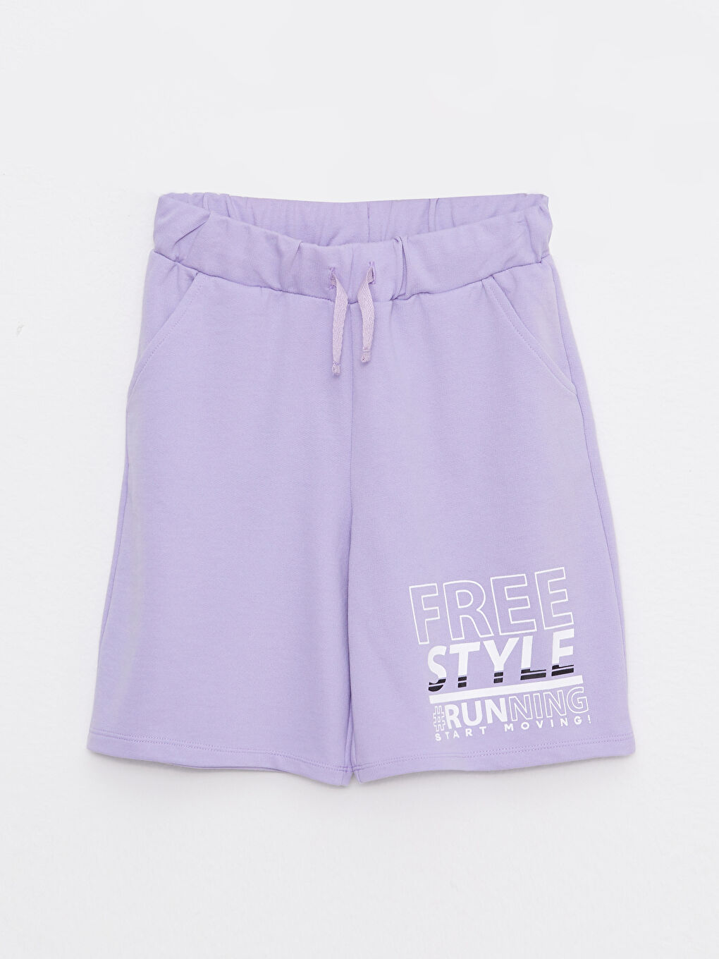 شورت بنات مطبوع بخصر مرن