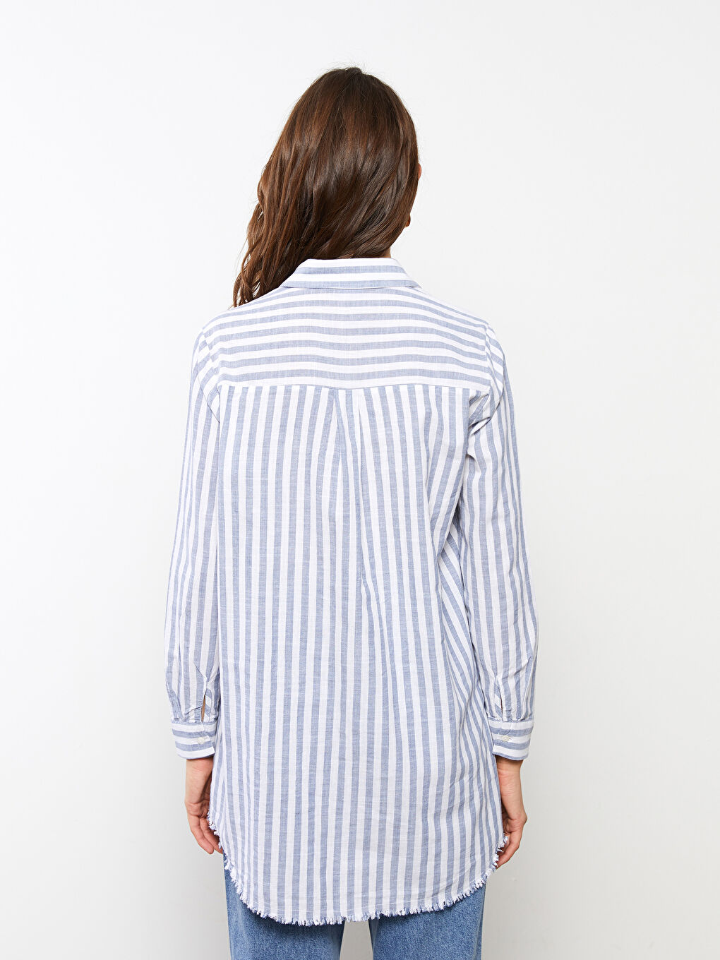 Striped Women's Shirt Tunic-5