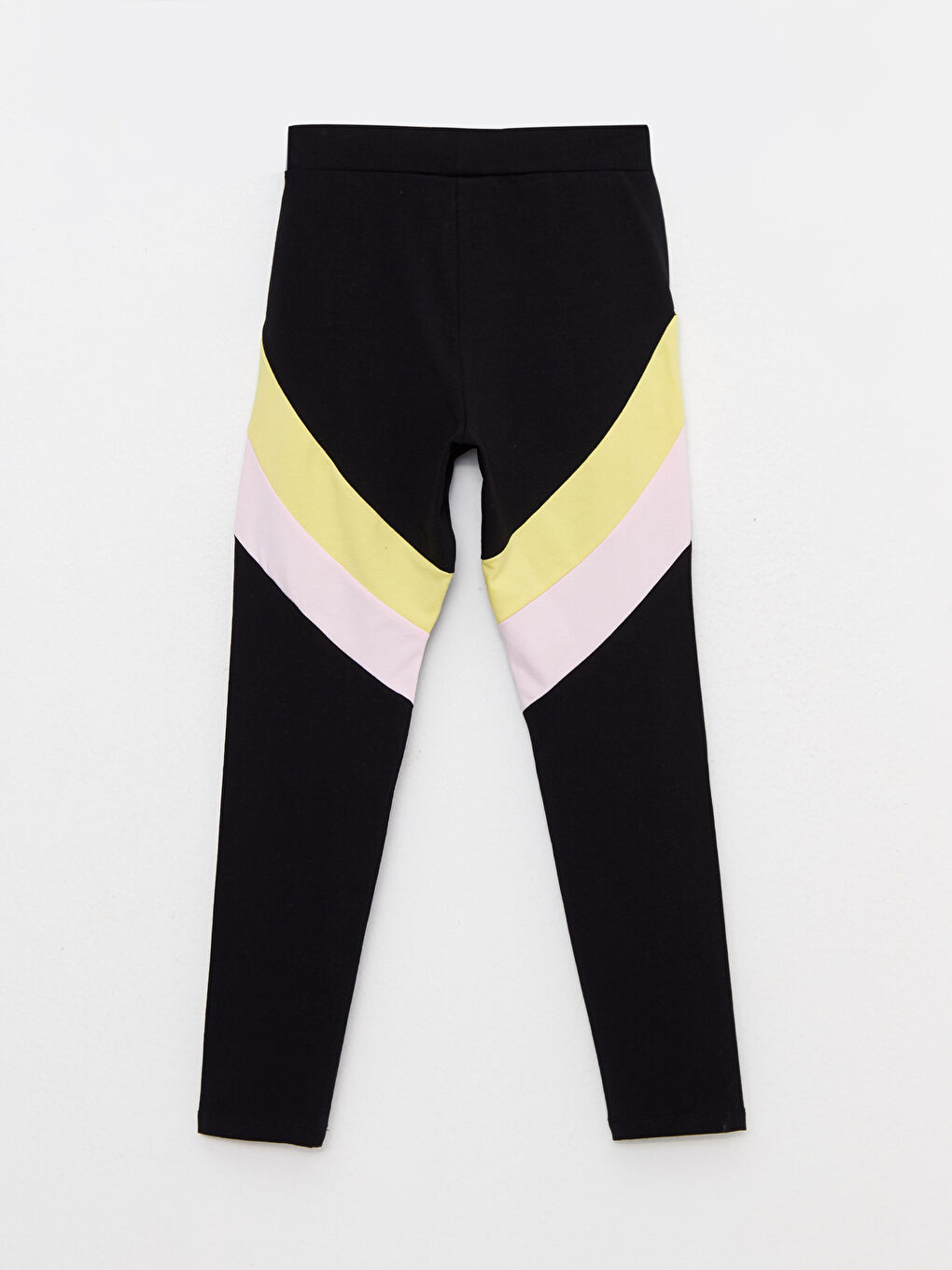 وسط مطاطي بلوك ألوان قطن بنات ليجن طويل-1