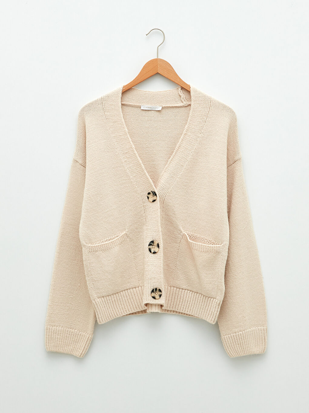 V-Neck Pocket Detailed Women's Knitwear Cardigan-5