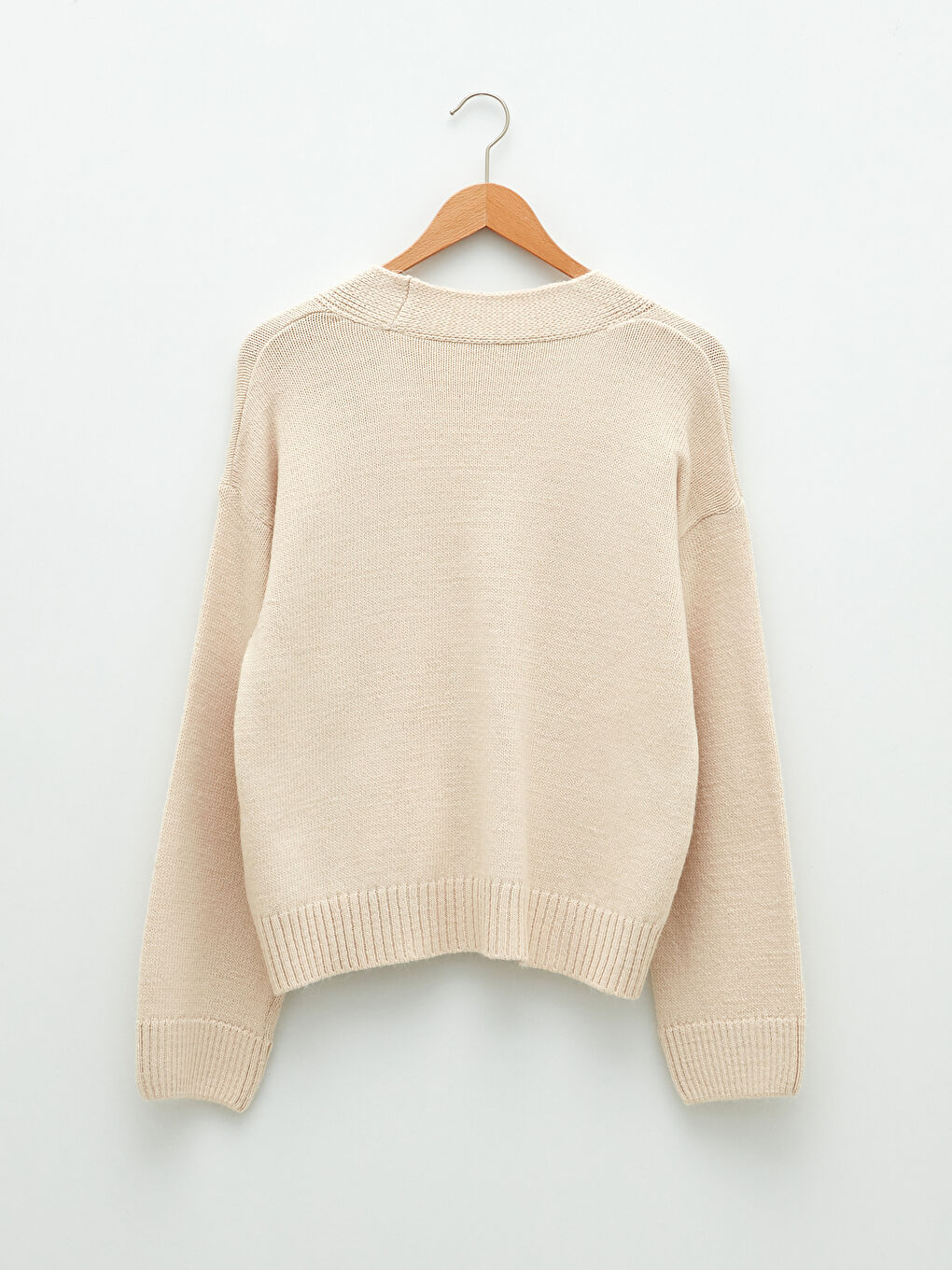 V-Neck Pocket Detailed Women's Knitwear Cardigan-6