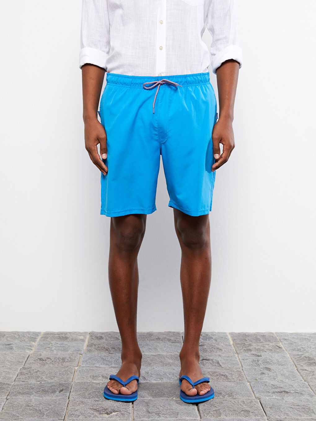 Basic Knee-Length Men's Swim Shorts -S2BR34Z8-H5T