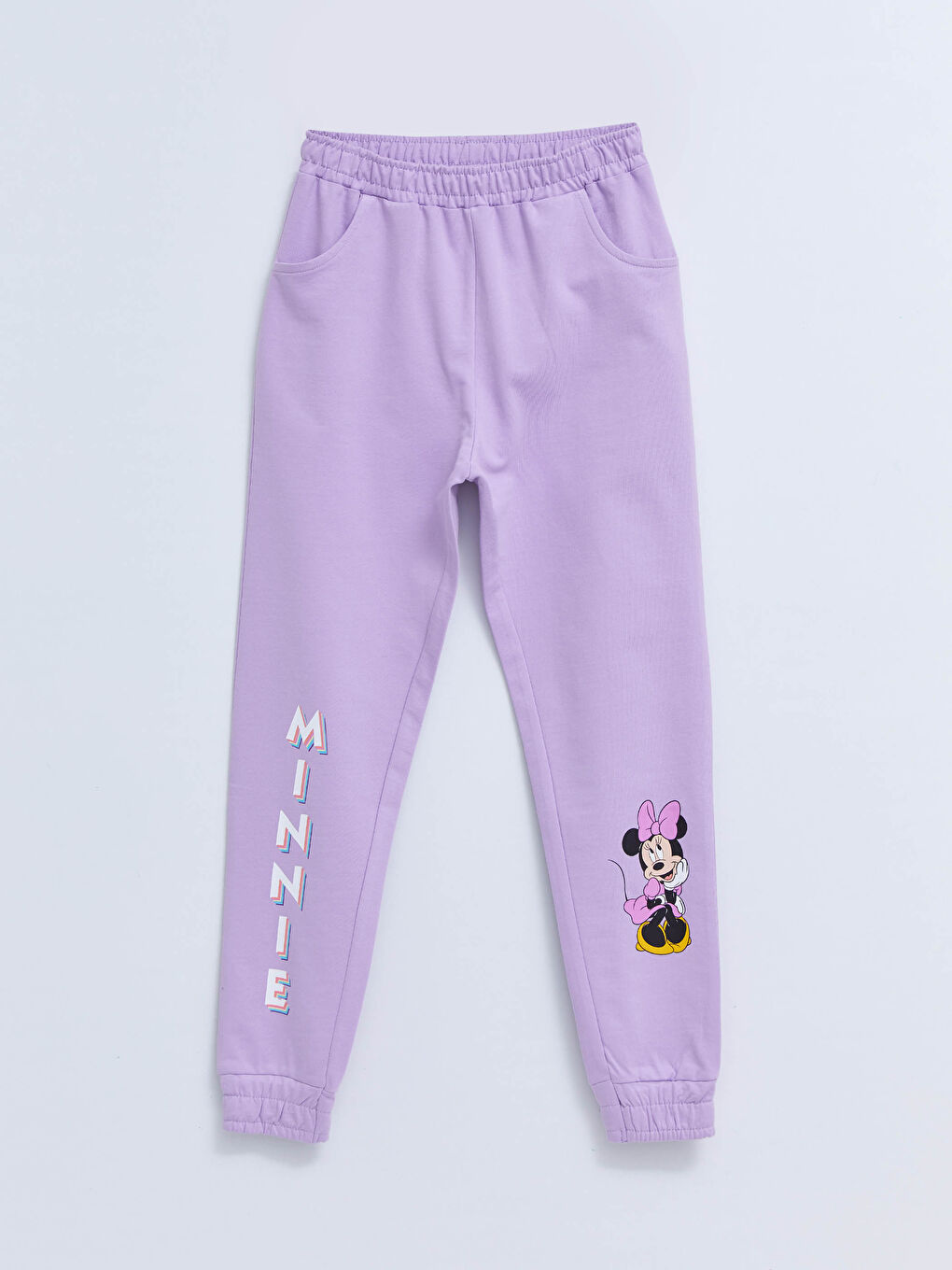 Elasticated Waist Minnie Mouse Printed Girls' Jogger Sweatpants
