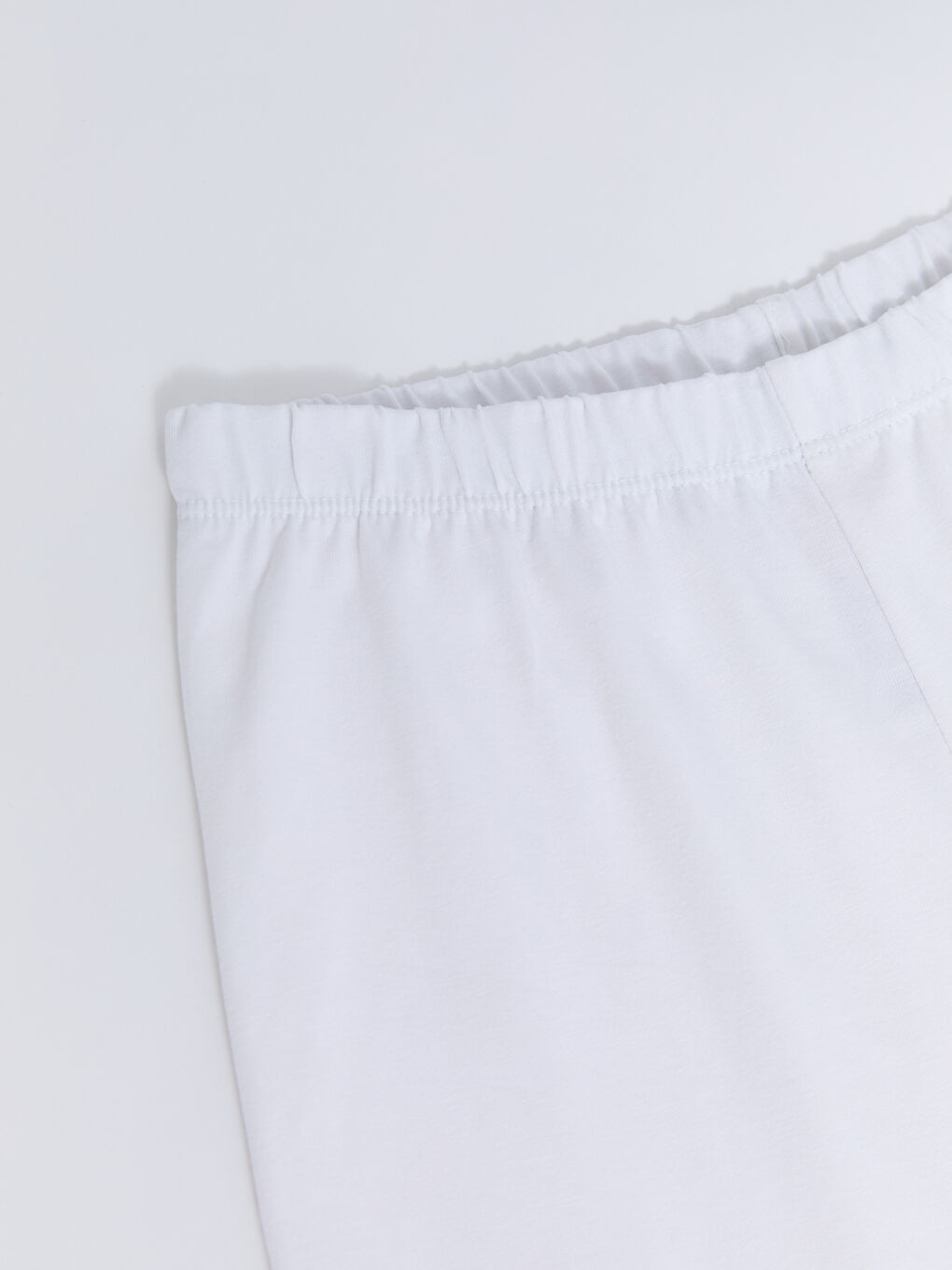 Elastic Waist Basic Cotton Girl Short Leggings-1