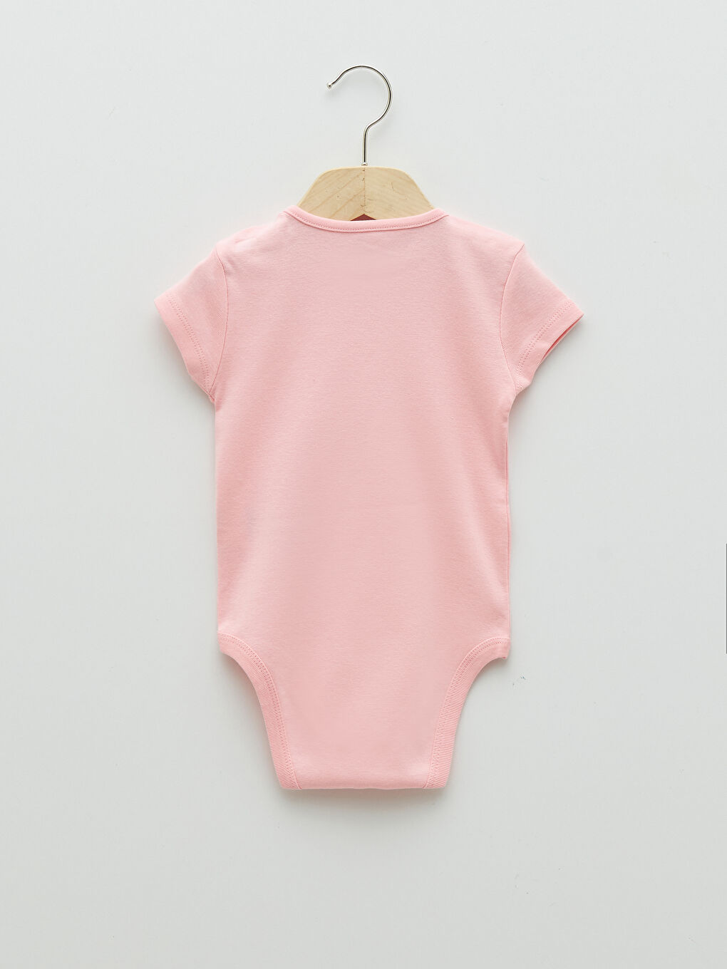 Crew Neck Short Sleeve Baby Girls' Snap Fastener Bodysuit 3-pack-5