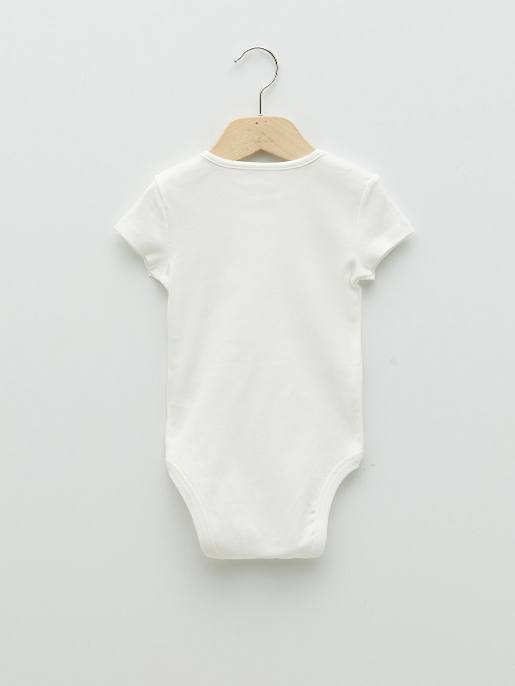 Crew Neck Short Sleeve Baby Girls' Snap Fastener Bodysuit 3-pack-6