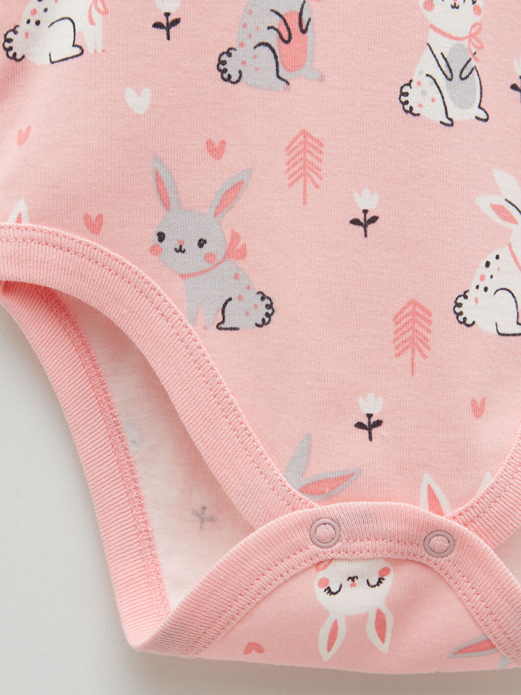 Crew Neck Short Sleeve Baby Girls' Snap Fastener Bodysuit 3-pack-7