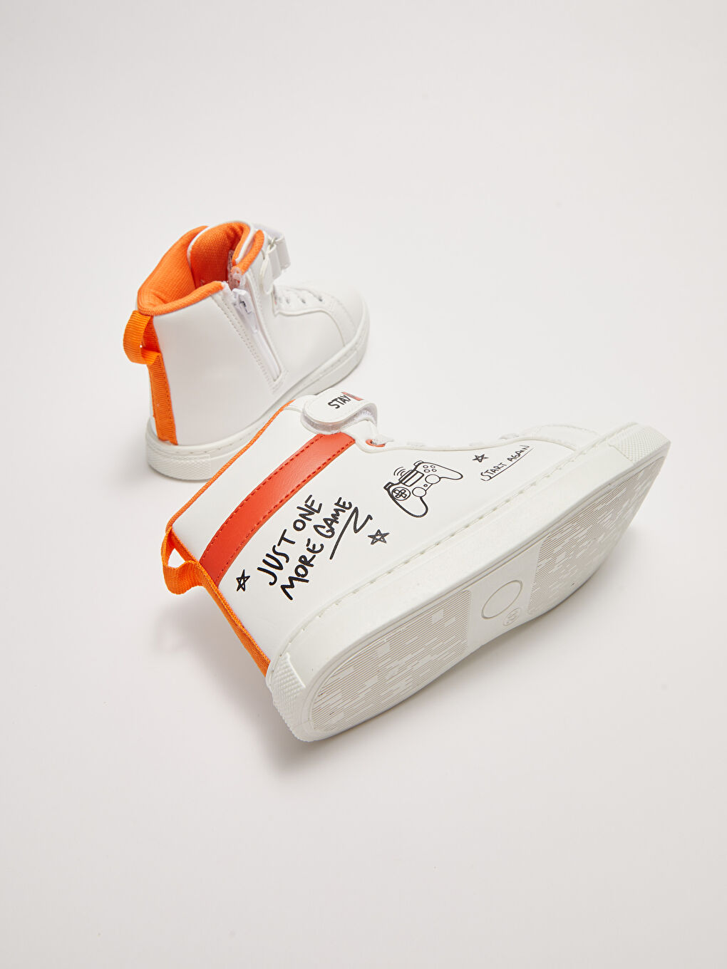 Кроссовки для мальчиков с принтом, шнурками и застёжками-липучками-2