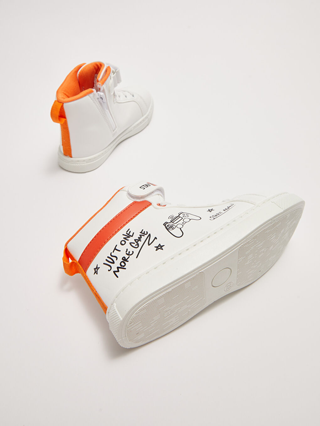 Кроссовки для мальчиков с принтом, шнурками и застёжками-липучками-3